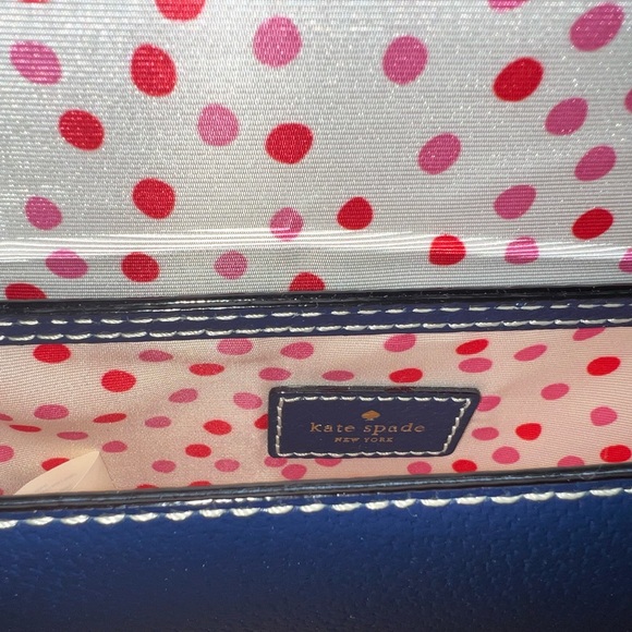 NWOT. Free shipping. Kate spade crossbody bag. Perfect condition. Navy. - Picture 4 of 5